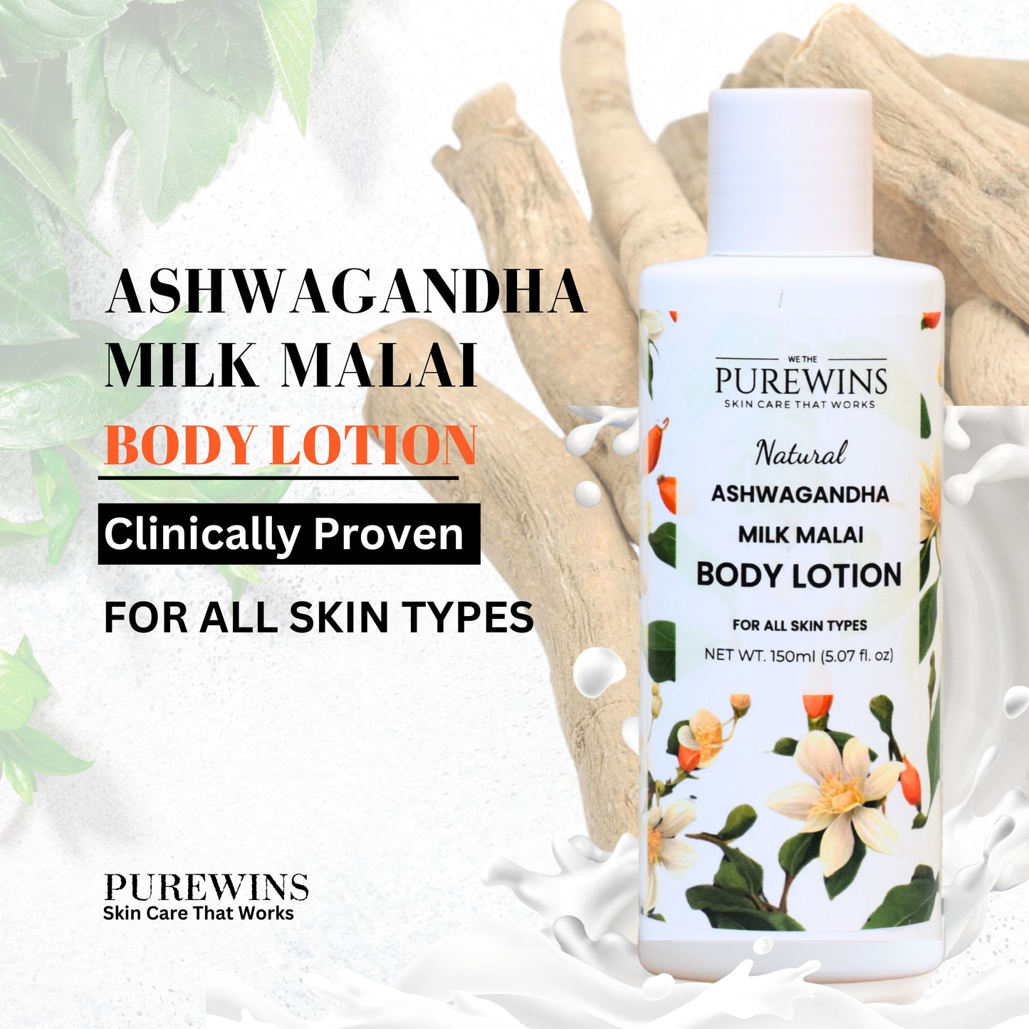 Natural  Ashwagandha Milk Malai Body Lotion